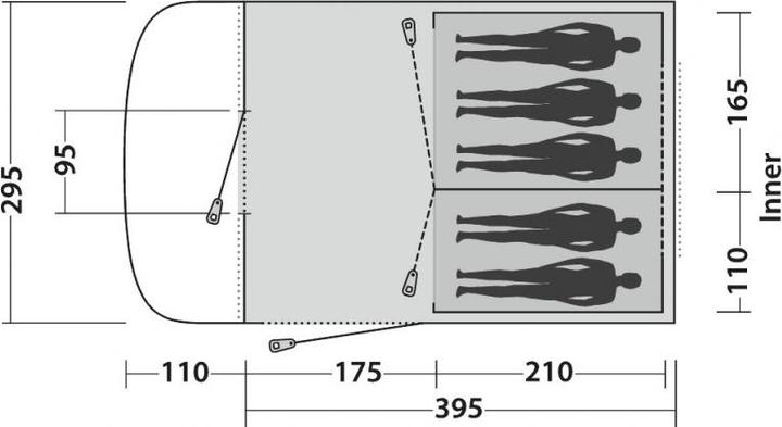 Image du produit Easy Camp Palmdale 500 (Tente tunnel, 16.50 kg, 5 personnes)