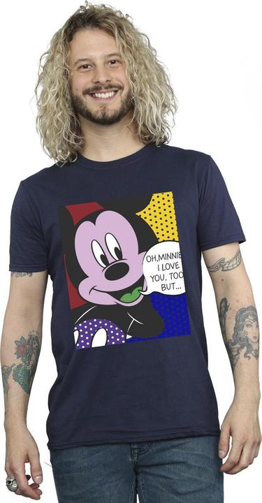 Actual product image Disney Mens Mickey Mouse Oh Minnie Pop Art T-Shirt (L)