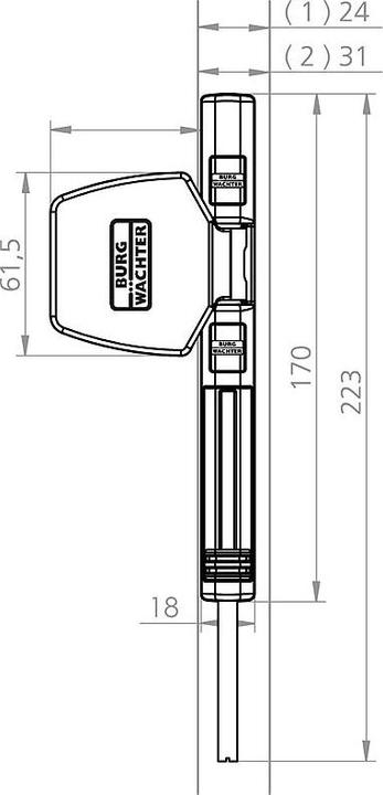 Produktbild Burg Wächter Fenstersicherung Winsafe WS 44 BR SB