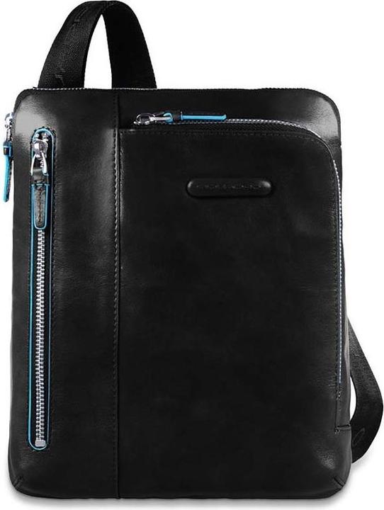 Actual product image Piquadro Blue Square - shoulder bag with double front pocket