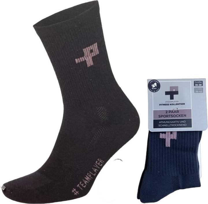 Image du produit Teamplayer Lot de 2 chaussettes de sport pour femmes (35, 38)