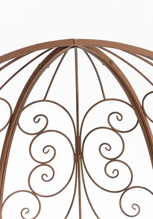 Image du produit Swisshandel24 Demi-pavillon Rosie avec banc, brun antique (58 cm, 120 cm)