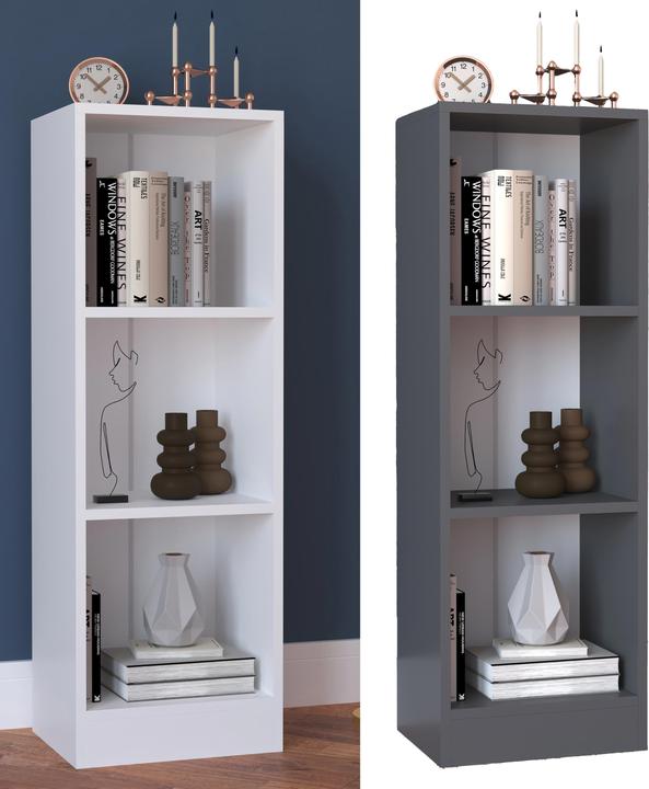 Actual product image VCM Wood Storage Stand Shelf Bookcase Decorative Books Stand Shelf Dilos S 3-fold (38 x 30 x 114 cm)