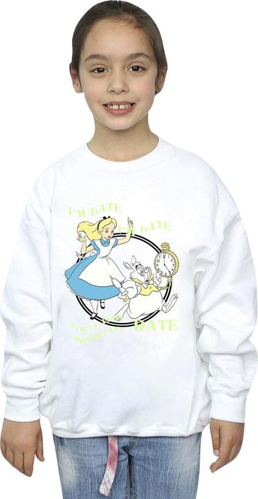Immagine prodotto Disney Felpa da ragazza Alice In Wonderland I'm Late (140, 146)