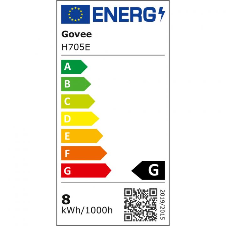 Energielabel Govee Permanente buitenlampen 2 - 30M (480 lm, IP67)