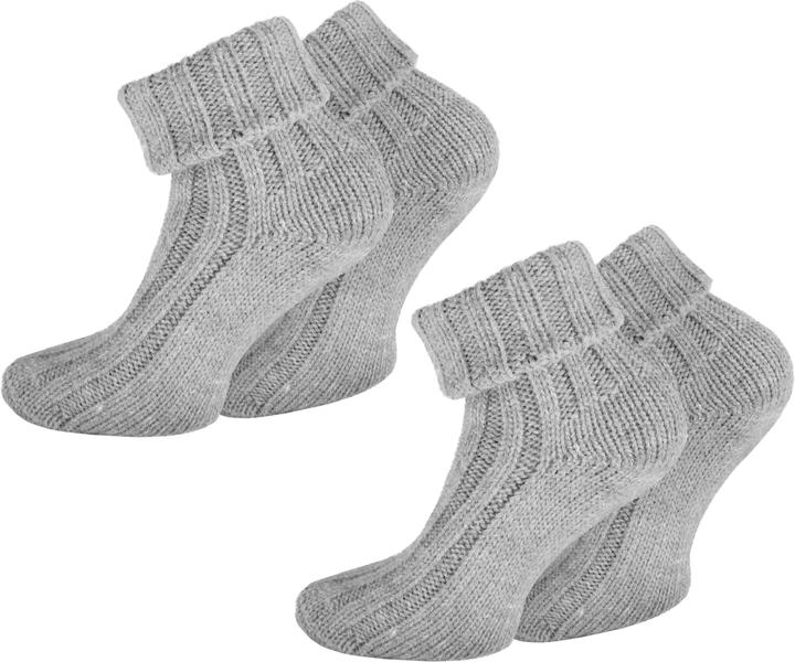 Normani 2 Paar Alpaka-Socken mit Umschlag