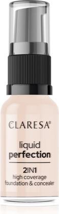 Claresa Liquid Perfection 2In1 Concealer & Foundation With Matte Finish Liquid 101 Light 18G (101 Light 18G)