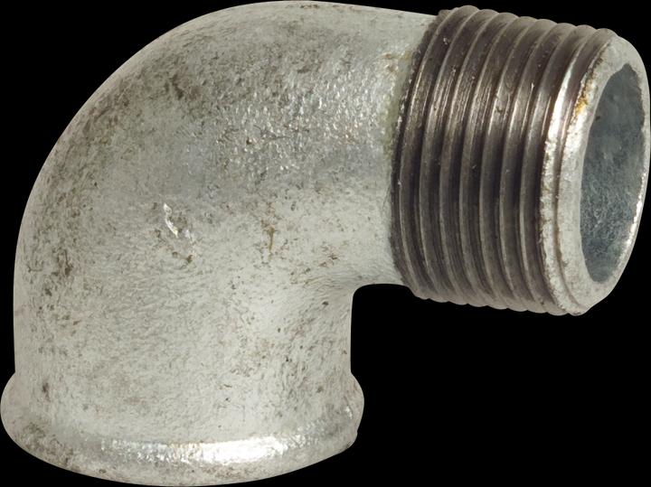 Immagine prodotto Profec Nr. 92 Winkel 90° Gusseisen Verzinkt 3/8" Innengewinde x Aussengewinde 25bar DVGW (Connessione ad angolo)