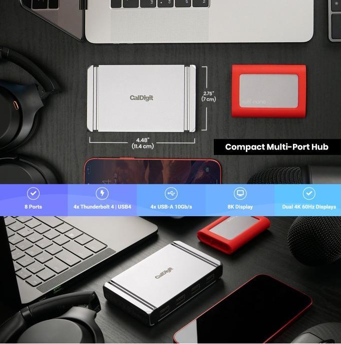 Produktbild CalDigit Thunderbolt 4 Element (Thunderbolt, 8 Ports)