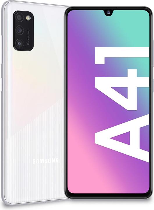 Samsung Galaxy A41 EU (64 GB, White, 6.10", Dual SIM, 48 Mpx, 4G)