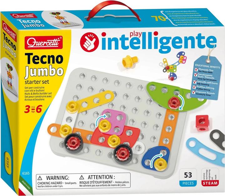 Actual product image Quercetti Tecno Jumbo Starter Set (52 pieces)