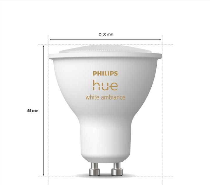 Productafbeelding Philips Hue Hue White Ambiance BT (GU10, 5 W, 350 lm, 2 x, G)