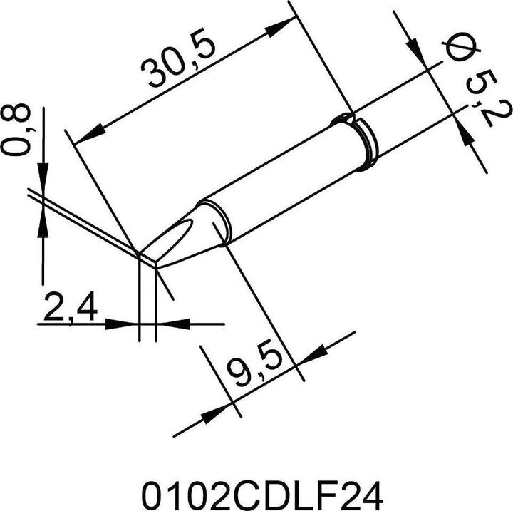 Image du produit Kurtz Ersa Panne à souder Ersadur sans plomb, 2,4mm (Panne de soudure)