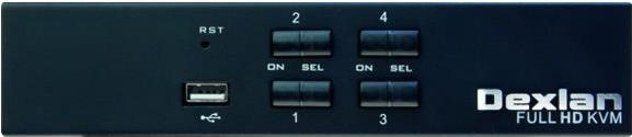 Actual product image Dexlan HDMI 1.4 KVM Switch, 4k UHD, USB, 4-fold, Desktop