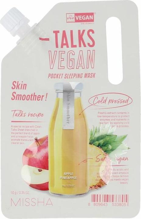 Produktbild Missha Talks Vegan Squeeze Pocket Sleeping Mask Moisturizing And Nourishing Overnight Mask Skin