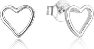 Produktbild Beneto Silver minimalist heart earrings AGUP2691 (L)