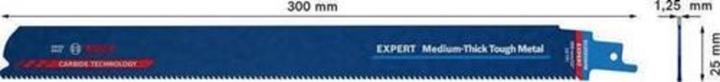 Actual product image Bosch Professional Zubehör EXPERT 'Medium-Thick Tough Metal' S 1255 HHM reciprocating saw blade, 1 piece