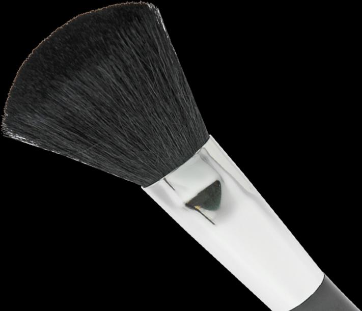 Immagine prodotto Spazzola per cipria da terra, nero/argento, capelli naturali, altezza 14,5 cm Ø 3 cm (Talco)