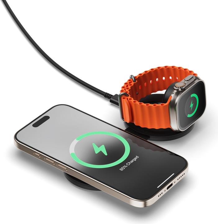 Immagine prodotto Satechi Caricabatterie wireless 2-in-1 OntheGo con Qi2 (15 W)