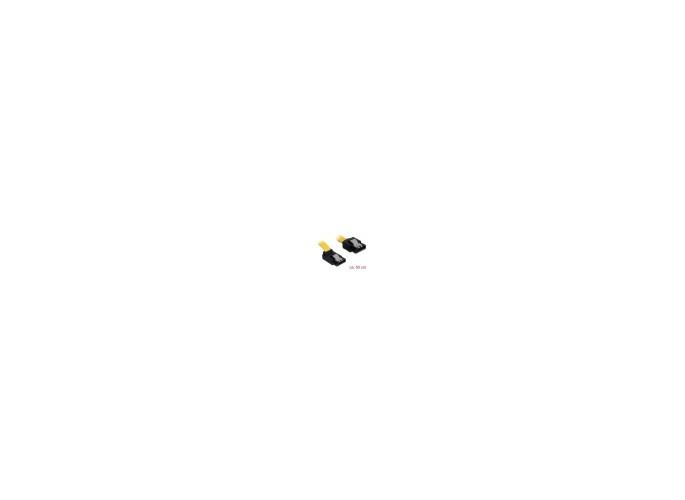 Image du produit Delock Câble SATA-3 : 50cm, clip en métal,jaune