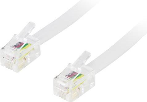 Produktbild Deltaco telefonkabel - 10m RJ-10 - han