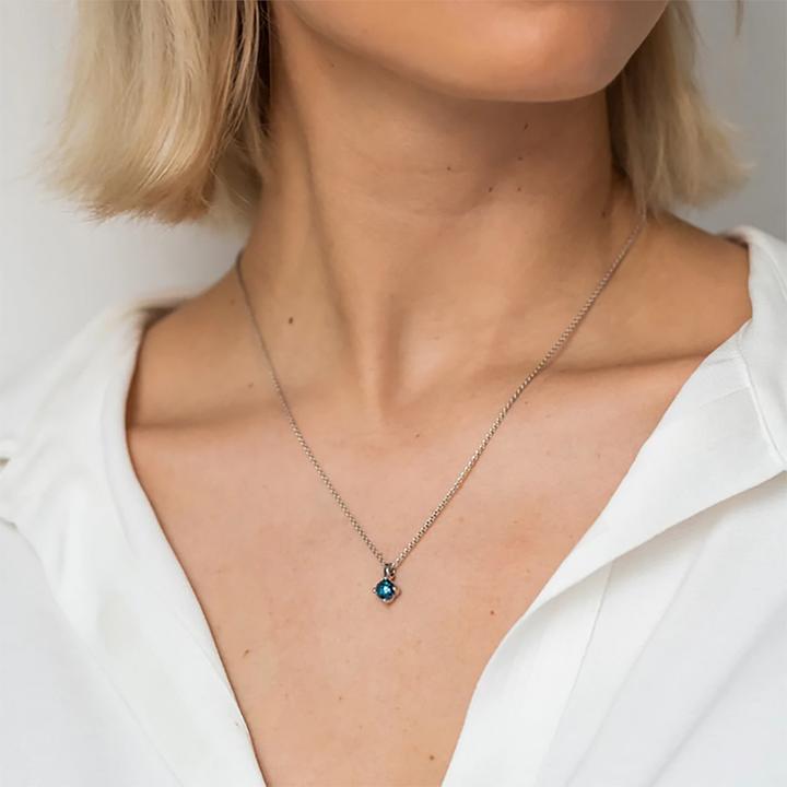 Produktbild Ti Sento Milano Collier mit dunkelblauem Crystal 3926DB/42 (925 Sterling Silber, 48 cm)