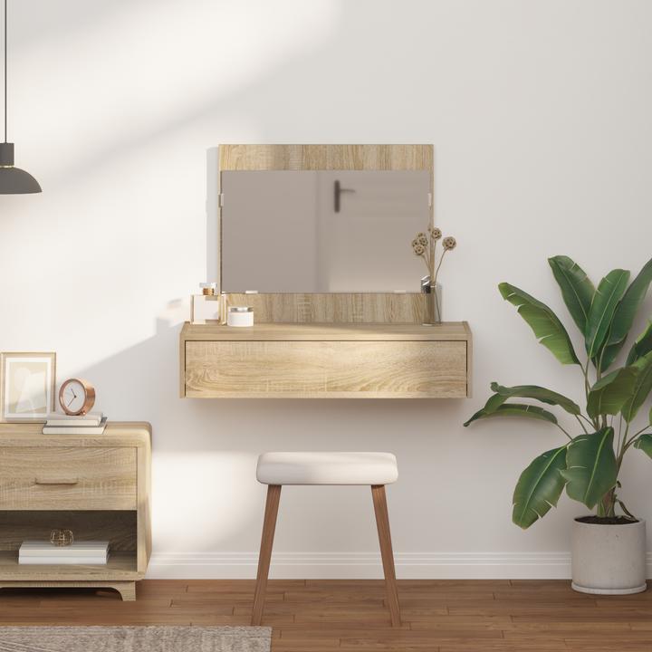 Image du produit VidaXL Coiffeuse murale Chêne Sonoma 83x40x70 cm