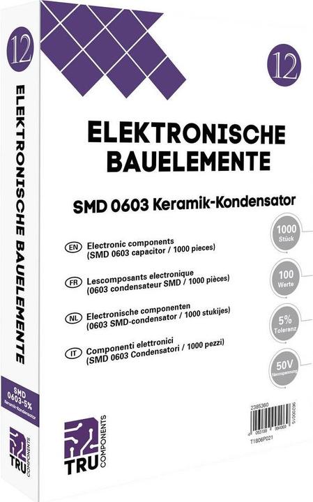 Immagine prodotto Tru Components ChipCapacitors Album 12 Serie 0603 50V tlg