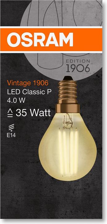 Actual product image Osram vintage 1906 (E14, 4.50 W, 420 lm, 1 x, F)