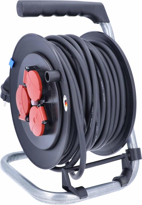 Image du produit As - Schwabe Tambour de câble pour appareils 25 m de câble en caoutchouc, 230 mm de diamètre (25 m, 1.50 mm²² mm)