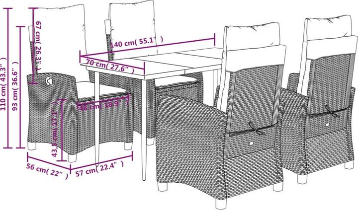 Actual product image VidaXL Karan (140 cm)