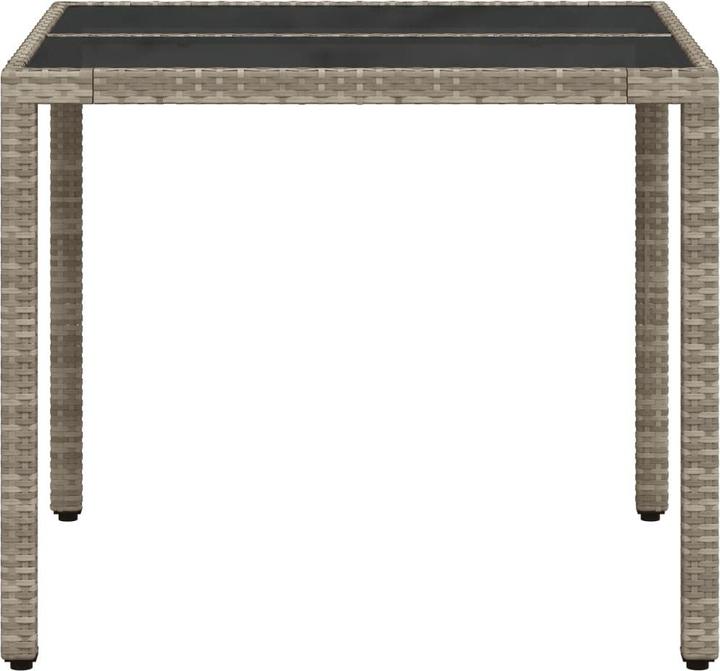Produktbild VidaXL Gartentisch mit Glasplatte (90 cm)