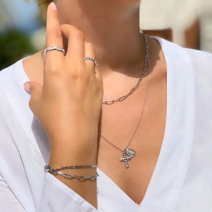 Immagine prodotto Candy Bracciale fermacarte Sanda, Argento 925 (20 cm, Argento 925)