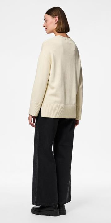 Actual product image Pieces Pcava Ls O-Neck Slit Knit Noos (XS)