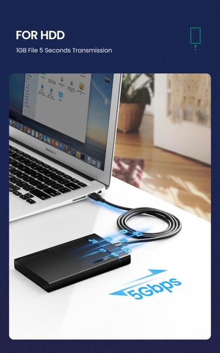 Productafbeelding Ugreen USB-C naar USB-A 3.0 3A datakabel (1 m, USB 3.0)