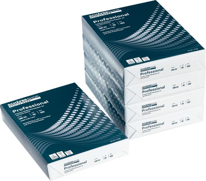 Image du produit Schäfer Shop Papier à copier Professional DIN A4, 80 g/m², blanc premium, FSC, fleur de l'UE, Made... (80 g/m², 2500 x, A4)