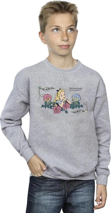 Actual product image Disney Boys Alice In Wonderland What Kind Of Garden Sweatshirt (104)