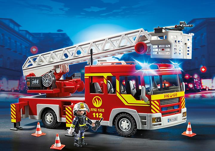 Produktbild Playmobil Feuerwehr-Leiterfahrzeug mit Licht und Sound (5362, Playmobil City Action)