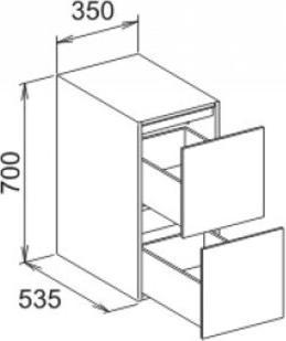 Produktbild Keuco Sideboard EDITION 11 350x700x535mm m LED-I-Bel we sdm