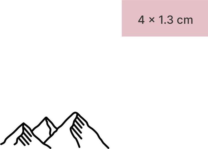 Produktbild minink Temporäres Tattoo – Berge mit Schnee