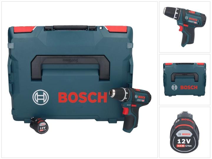 Produktbild Bosch Professional Bosch GSR 12V-15 Professional Akku Bohrschrauber + 1x Akku 3,0Ah + L-Boxx - ohne Ladegerät (Akkubetrieb)