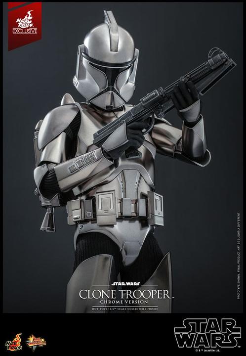 Image du produit Hot Toys Star Wars figurine 1/6 Clone Trooper (Chrome Version) 30 cm