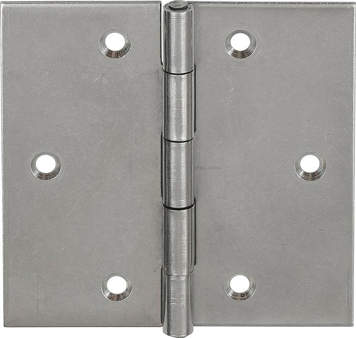 Actual product image Vormann Hinge 10503 Height 30 mm Width 30 mm Thickness 0.8 mm Stainless steel rolled, square-edged