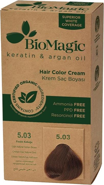 Actual product image Biomagic Hair dye golden brown (5,03) 250 g - (Light golden brown (5.03))