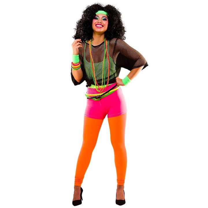 Actual product image Wicked Costumes 80er Neon Orange Spaghetti Träger Shirt (M/L)
