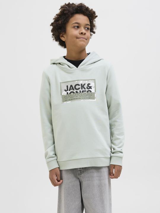 Actual product image Jack & Jones Jcologan Ss24 Print Sweat Hood Sn Jnr (128)