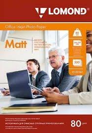 Actual product image Lomond Photo Inkjet Paper Matte 85 g/m2 A4, 500 sheets, double sided (85 g/m², A4, 500 x)