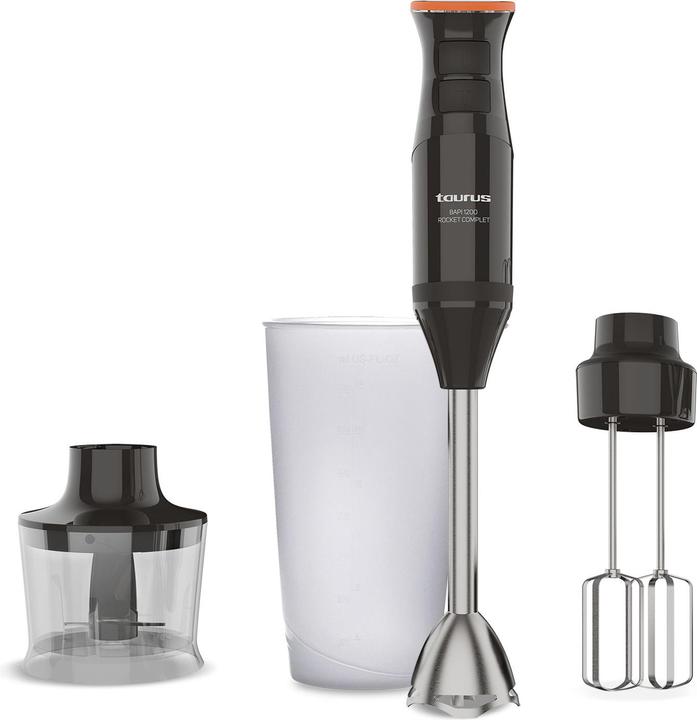 Actual product image Taurus Bapi 1200 Rocket Complet, Immersion blender, 0.5 L, Ice crushing, 1200 W, Black, Stainless st