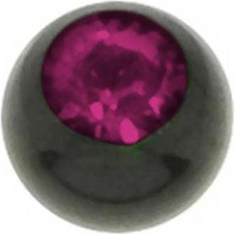 Image du produit Bijouteria Embout de piercing (Cristal Premium, Revêtement PVD (noir), Acier chirurgical 316L)