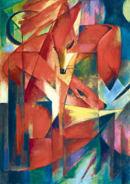 Actual product image Bluebird Puzzle 1000 pieces Franz Marc - The Foxes, 1913 (1000 pieces)